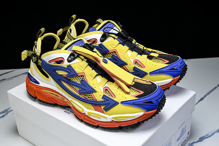 HIGH-TOP ELEVATED SPORTS CASUAL SHOES YELLOW/BLUE/WHITE/ORANGE