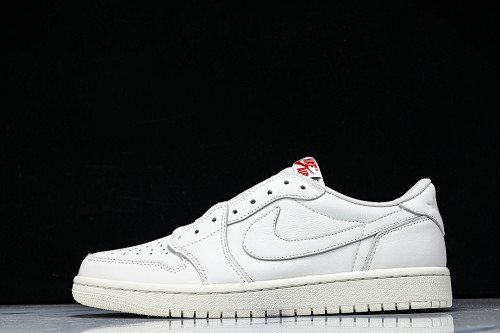 HQ6998-100 AIR JORDAN 1 RETRO LOW RETRO CULTURE BASKETBALL SHOES AJ1 WHITE/BEIGE