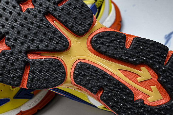 HIGH-TOP ELEVATED SPORTS CASUAL SHOES YELLOW/BLUE/WHITE/ORANGE