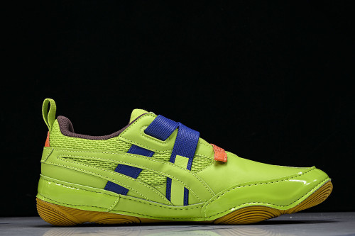 1203B190 HYPERSYNC FASHIONABLE BREATHABLE LIGHTWEIGHT AND THIN SOLED DE XUN SHOES GREEN/BLUE