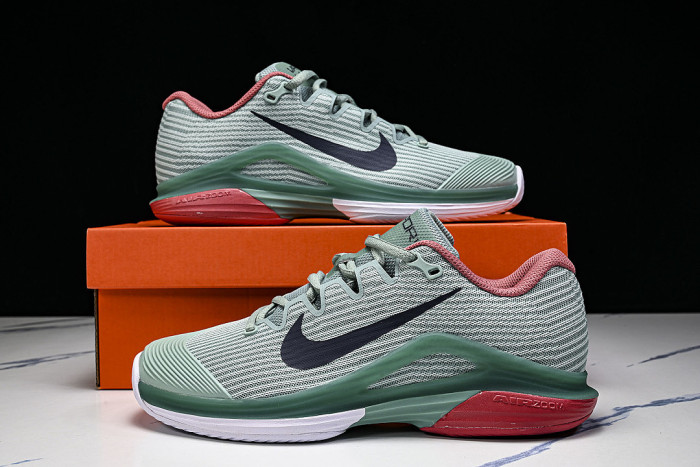 FV5554-004 ZOOM VAPOR 12 DAMPENING LEISURE SPORTS SHOES GREEN/RED/WHITE
