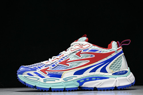 HIGH-TOP ELEVATED SPORTS CASUAL SHOES WHITE/BLUE/RED/GREEN