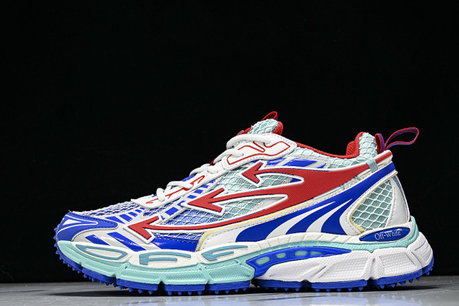 HIGH-TOP ELEVATED SPORTS CASUAL SHOES WHITE/BLUE/RED/GREEN