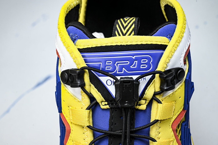 HIGH-TOP ELEVATED SPORTS CASUAL SHOES YELLOW/BLUE/WHITE/ORANGE