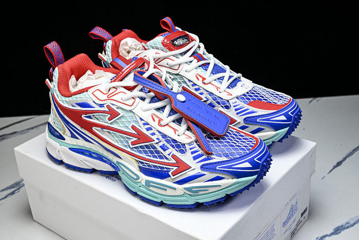 HIGH-TOP ELEVATED SPORTS CASUAL SHOES WHITE/BLUE/RED/GREEN