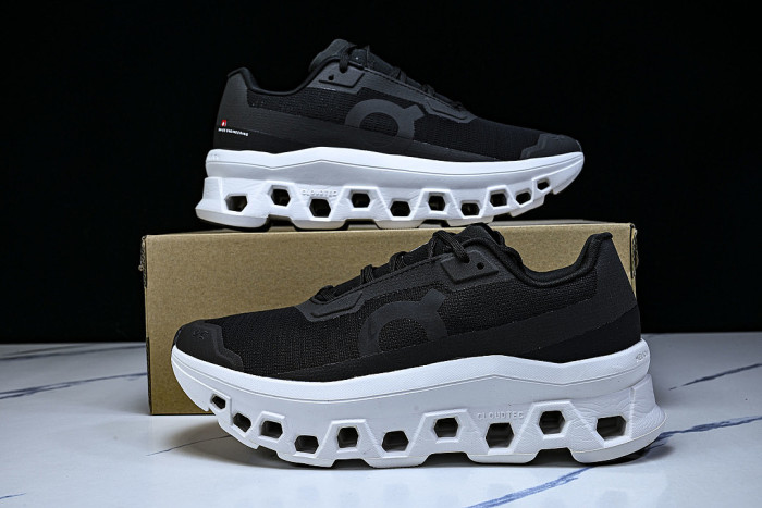 ON RUNNING CLOUDMONSTER VOID COMFORTABLE CASUAL SPORTS SHOES BLACK/WHITE/BLACK