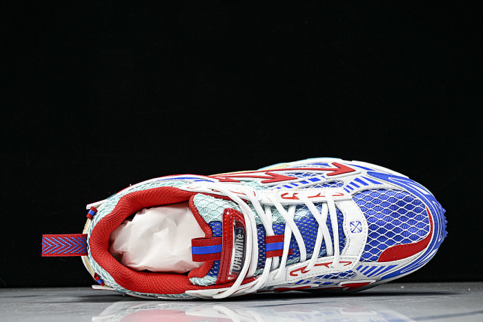 HIGH-TOP ELEVATED SPORTS CASUAL SHOES WHITE/BLUE/RED/GREEN