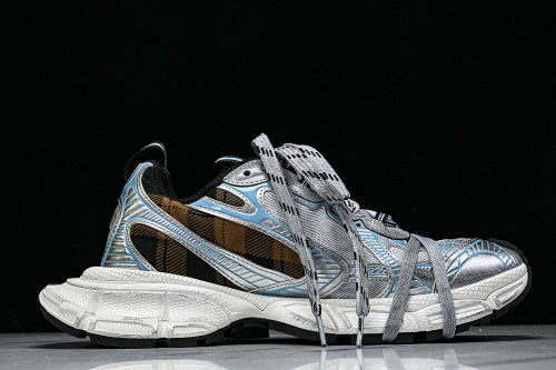 W3XMM4210 3XL GEL TRENDY RUNNING SHOES SILVER/BLACK/BROWN