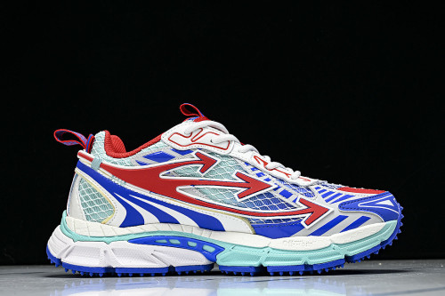 HIGH-TOP ELEVATED SPORTS CASUAL SHOES WHITE/BLUE/RED/GREEN