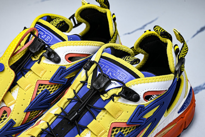 HIGH-TOP ELEVATED SPORTS CASUAL SHOES YELLOW/BLUE/WHITE/ORANGE