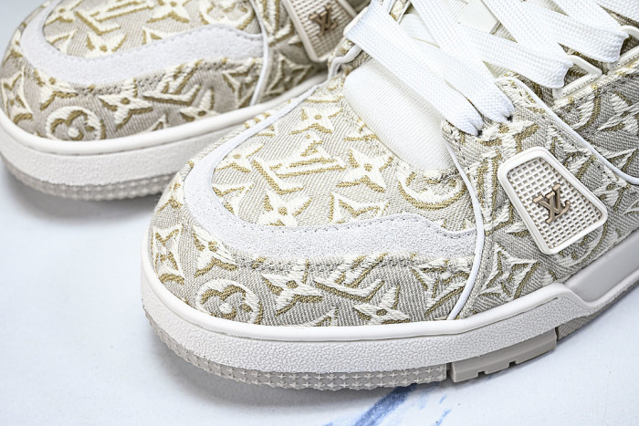 1AKKJD MONOGRAM SPORTY CASUAL SHOES BEIGE/WHITE/BEIGE