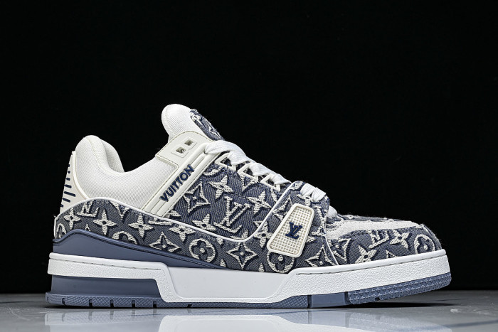 1AKKJD MONOGRAM SPORTY CASUAL SHOES BLUE/WHITE/BLUE