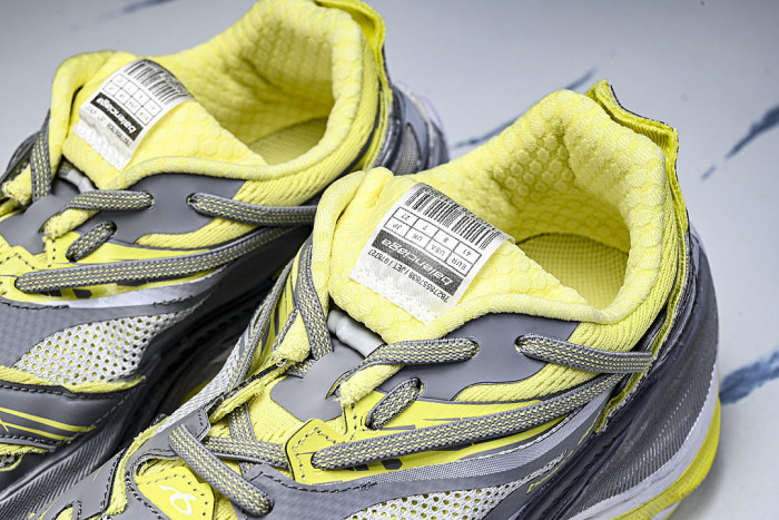 WMRTN-1197 ROUND-TOE THICK-SOLED LOW-TOP DAD SHOES GREY/YELLOW/GREY