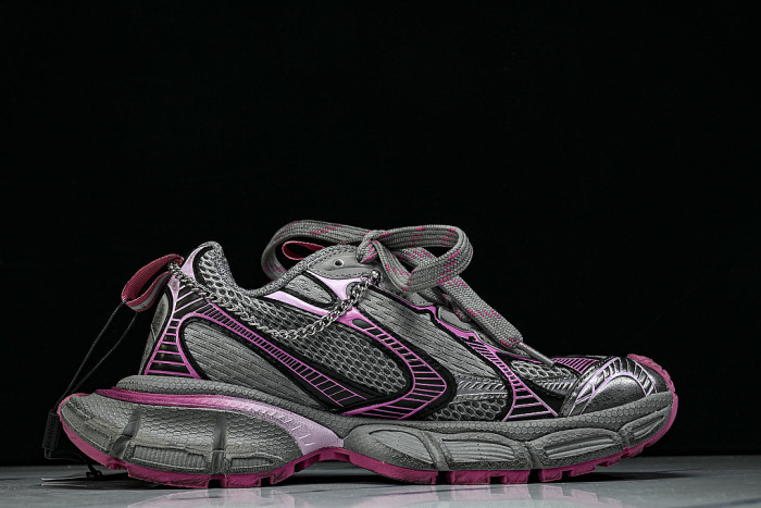 W3XCS-1550 3XL CHARMS MEN FASHIONABLE RUNNING SHOES GREY/PURPLE/PINK