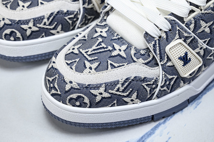 1AKKJD MONOGRAM SPORTY CASUAL SHOES BLUE/WHITE/BLUE