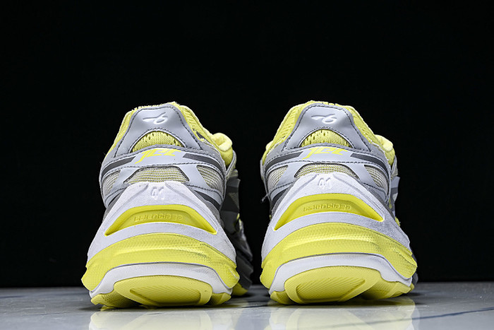 WMRTN-1197 ROUND-TOE THICK-SOLED LOW-TOP DAD SHOES GREY/YELLOW/GREY