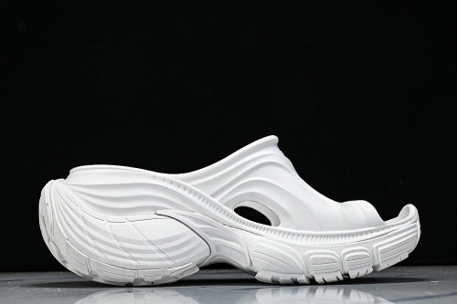 W6XLM 9000 BALENCIAGA 6XL SLIDE CASUAL SLIPPERS WHITE/PURE WHITE