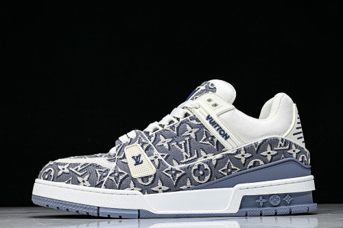 1AKKJD MONOGRAM SPORTY CASUAL SHOES BLUE/WHITE/BLUE