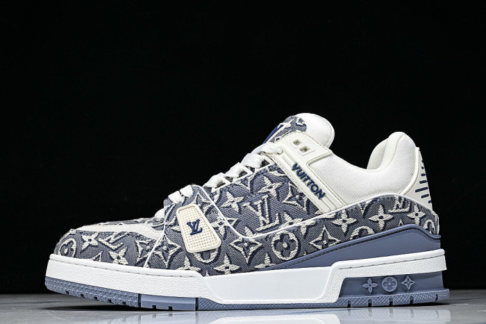 1AKKJD MONOGRAM SPORTY CASUAL SHOES BLUE/WHITE/BLUE