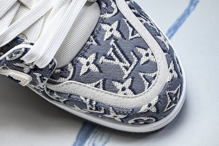 1AKKJD MONOGRAM SPORTY CASUAL SHOES BLUE/WHITE/BLUE