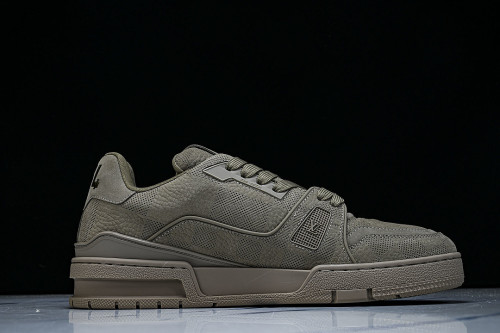 TRAINER SUEDE COWHIDE IS CASUAL AND FASHIONABLE ARMY GREEN/DARK GREEN