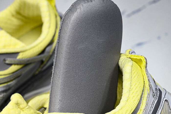 WMRTN-1197 ROUND-TOE THICK-SOLED LOW-TOP DAD SHOES GREY/YELLOW/GREY