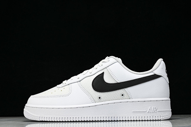 IR0952-100 AIR FORCE 1 07 LOW CASUAL SNEAKERS WHITE/BLACK/WHITE