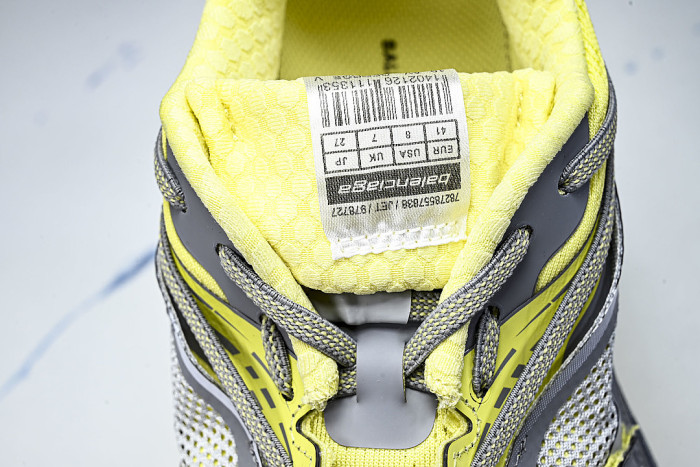 WMRTN-1197 ROUND-TOE THICK-SOLED LOW-TOP DAD SHOES GREY/YELLOW/GREY