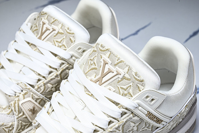 1AKKJD MONOGRAM SPORTY CASUAL SHOES BEIGE/WHITE/BEIGE