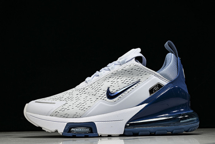 IO9883-007 AIR MAX 270 PREMIUM FOOTBALL GREY/WORK BLUE/METALLIC SILVER/COURT BLUE