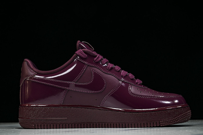 IO9970-638 CENTRAL CEE X AIR FORCE 1 LOW CASUAL SNEAKERS DARK BEETROOT/BEETROOT COLOR