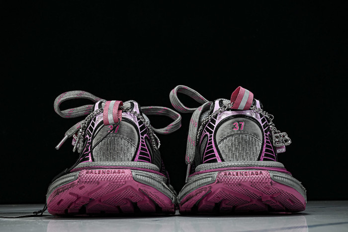 W3XCS-1550 3XL CHARMS MEN FASHIONABLE RUNNING SHOES GREY/PURPLE/PINK