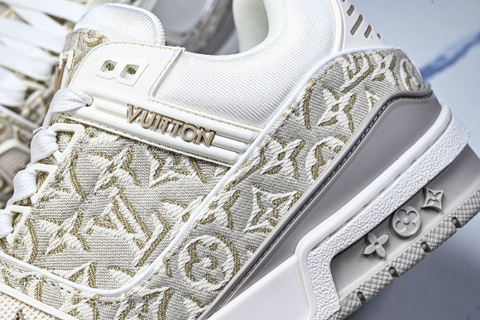 1AKKJD MONOGRAM SPORTY CASUAL SHOES BEIGE/WHITE/BEIGE