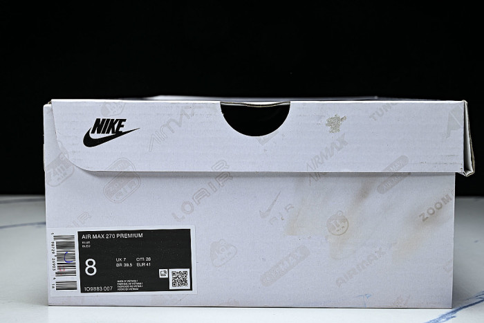 IO9883-007 AIR MAX 270 PREMIUM FOOTBALL GREY/WORK BLUE/METALLIC SILVER/COURT BLUE