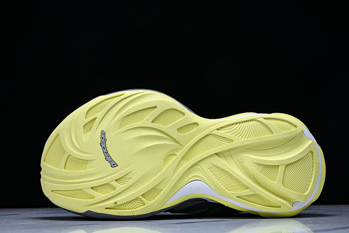 WMRTN-1197 ROUND-TOE THICK-SOLED LOW-TOP DAD SHOES GREY/YELLOW/GREY