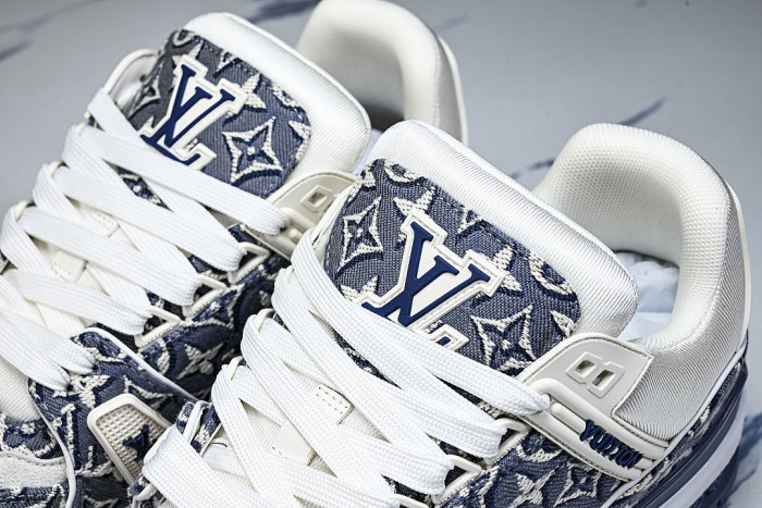 1AKKJD MONOGRAM SPORTY CASUAL SHOES BLUE/WHITE/BLUE