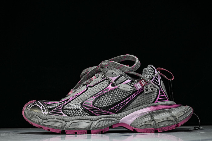 W3XCS-1550 3XL CHARMS MEN FASHIONABLE RUNNING SHOES GREY/PURPLE/PINK
