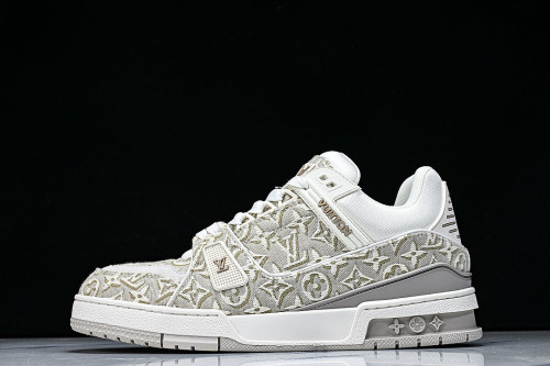 1AKKJD MONOGRAM SPORTY CASUAL SHOES BEIGE/WHITE/BEIGE