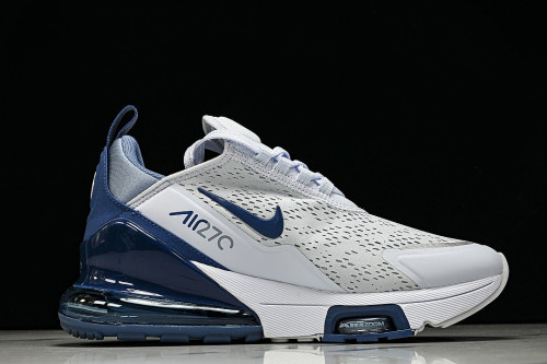 IO9883-007 AIR MAX 270 PREMIUM FOOTBALL GREY/WORK BLUE/METALLIC SILVER/COURT BLUE
