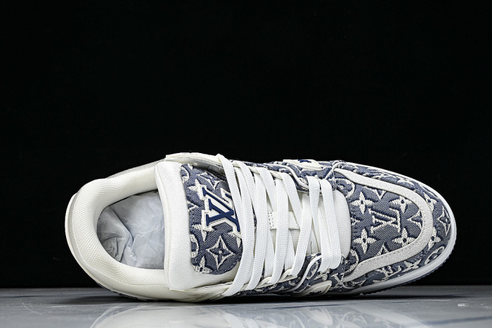 1AKKJD MONOGRAM SPORTY CASUAL SHOES BLUE/WHITE/BLUE