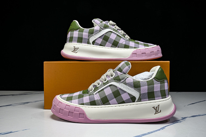 CANVAS CASUAL SPORTS SHOES PINK/GREEN/WHITE