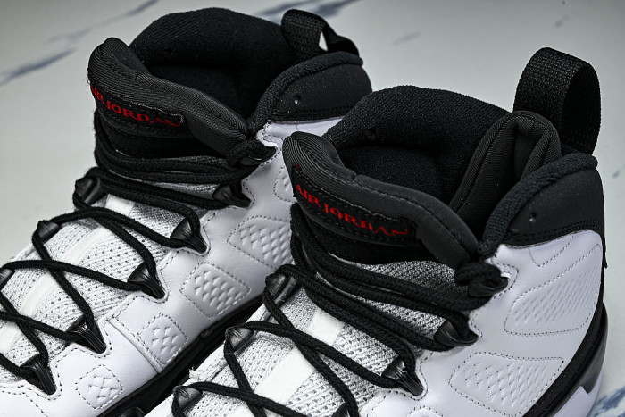 IX6179-100 AIR JORDAN 9 OG BASKETBALL SHOES WHITE/BLACK