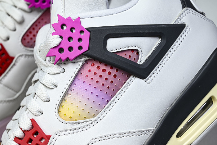 JA1135-100 JORDAN 4 RETRO OFF WHITE/ANTHRACITE/NEUTRAL GREY/FIRE PINK/LIGHT ARCTIC PINK/MUSLIN