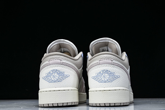 IV3219-161 AIR JORDAN 1 LOW RETRO-STYLE BASKETBALL SHOES WHITE/PINK/BLUE