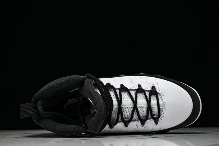 IX6179-100 AIR JORDAN 9 OG BASKETBALL SHOES WHITE/BLACK