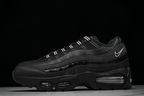 IR1474-010 AIR MAX 95 OG RETRO SHOCK-ABSORBING AIR CUSHION RUNNING SHOES BLACK/BLACK/BLACK