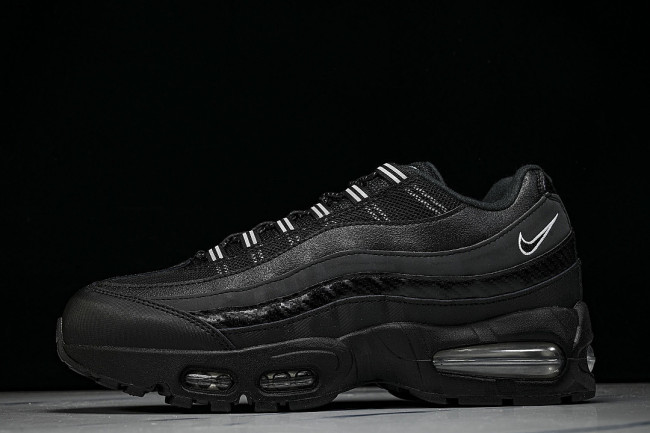 IR1474-010 AIR MAX 95 OG RETRO SHOCK-ABSORBING AIR CUSHION RUNNING SHOES BLACK/BLACK/BLACK