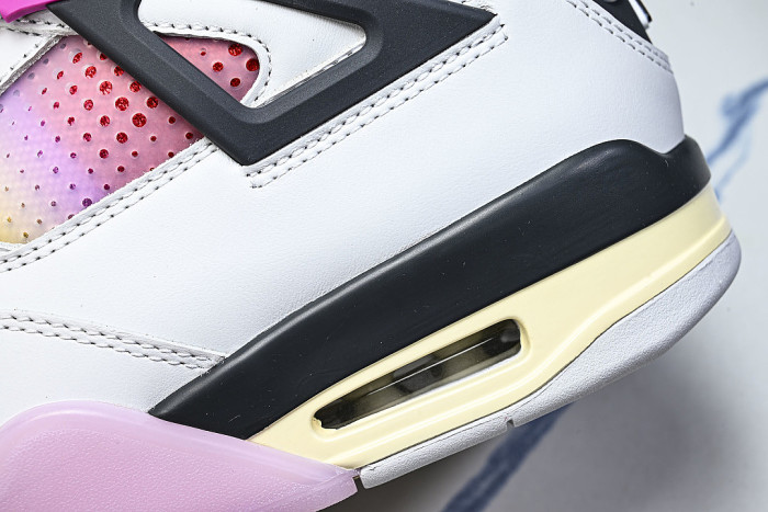 JA1135-100 JORDAN 4 RETRO OFF WHITE/ANTHRACITE/NEUTRAL GREY/FIRE PINK/LIGHT ARCTIC PINK/MUSLIN