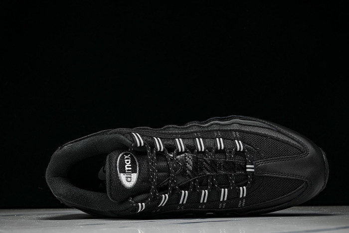 IR1474-010 AIR MAX 95 OG RETRO SHOCK-ABSORBING AIR CUSHION RUNNING SHOES BLACK/BLACK/BLACK