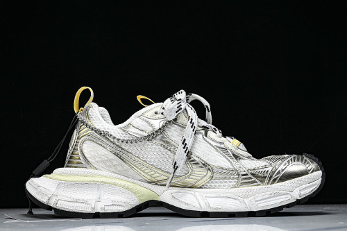 W3XCN 9711 3XL CHARMS MEN FASHIONABLE RUNNING SHOES WHITE/SILVER/YELLOW